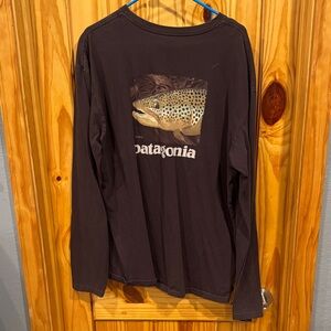 Patagonia Men's Dark Brown Long Sleeve Tee